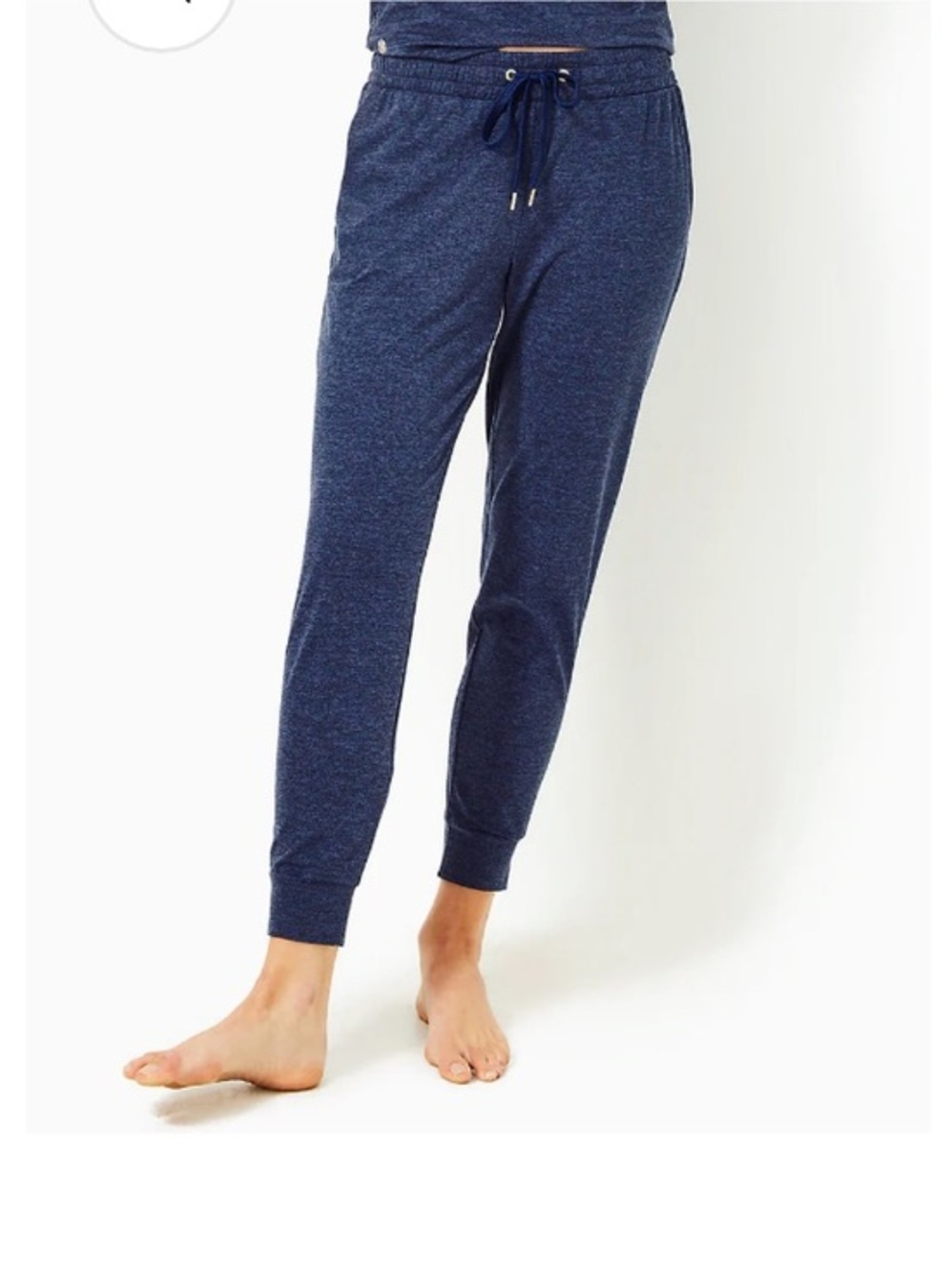 Lilly Pulitzer Lillabeth UPF 50+ Pant Jogger Heathered‎ Medium Blue x Noir XL